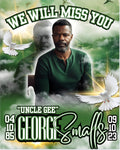 Single Green Memorial Editable