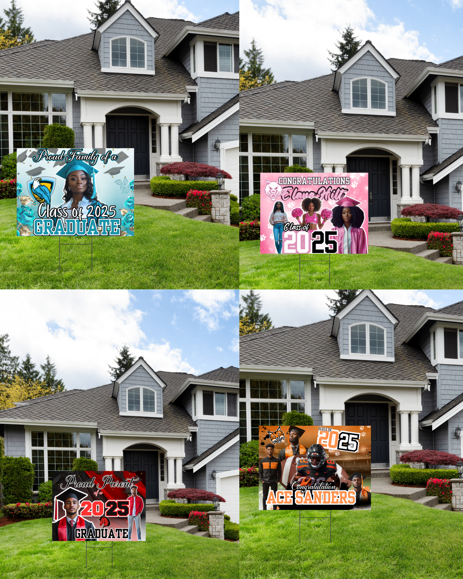4 Editable Grad Yard Signs DESIGNS